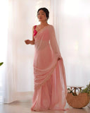 Heavy Georgette Classic Festival Saree With Blouse image 4