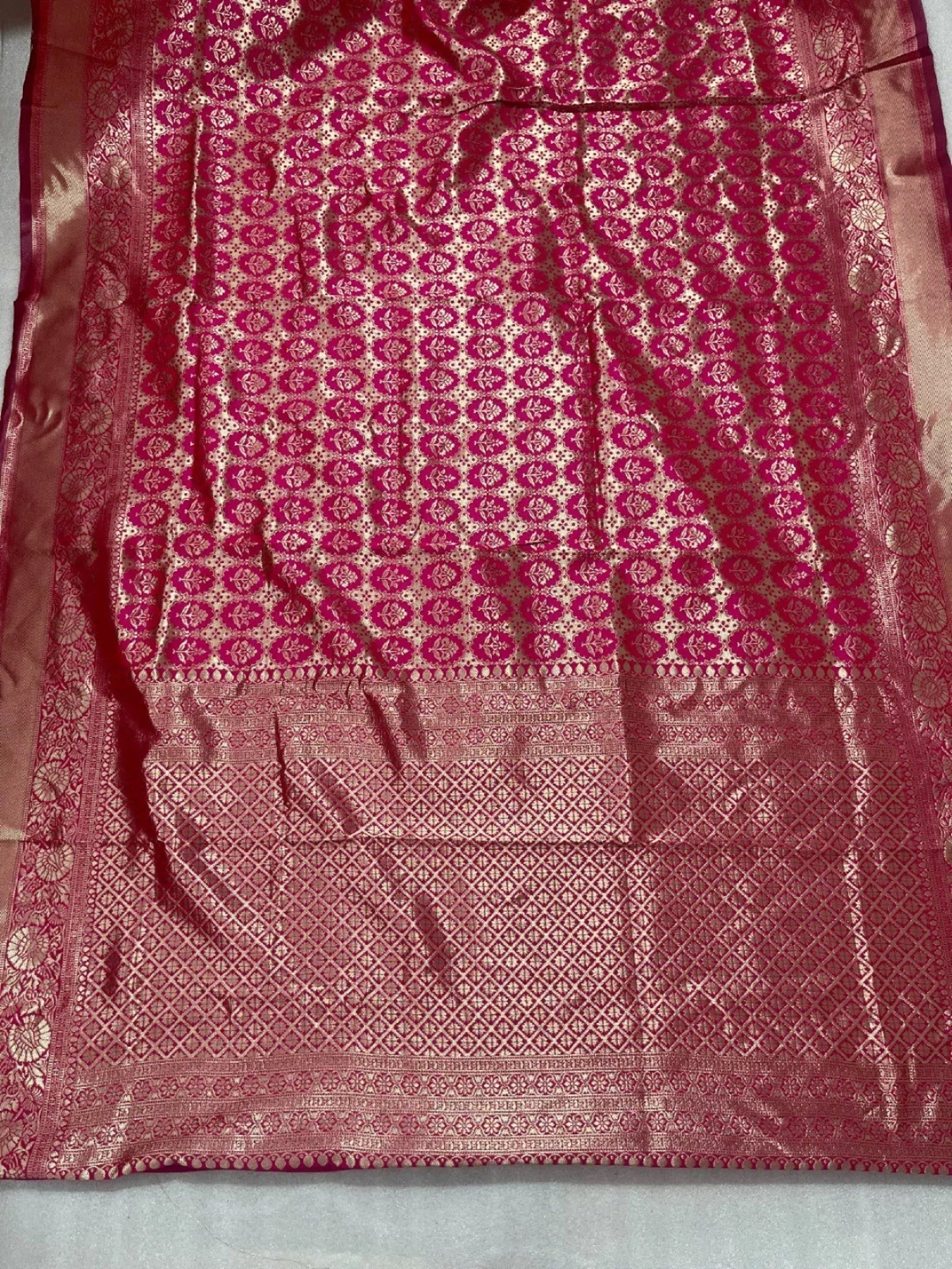 Banarasi Soft Silk Saree With Blouse image 4