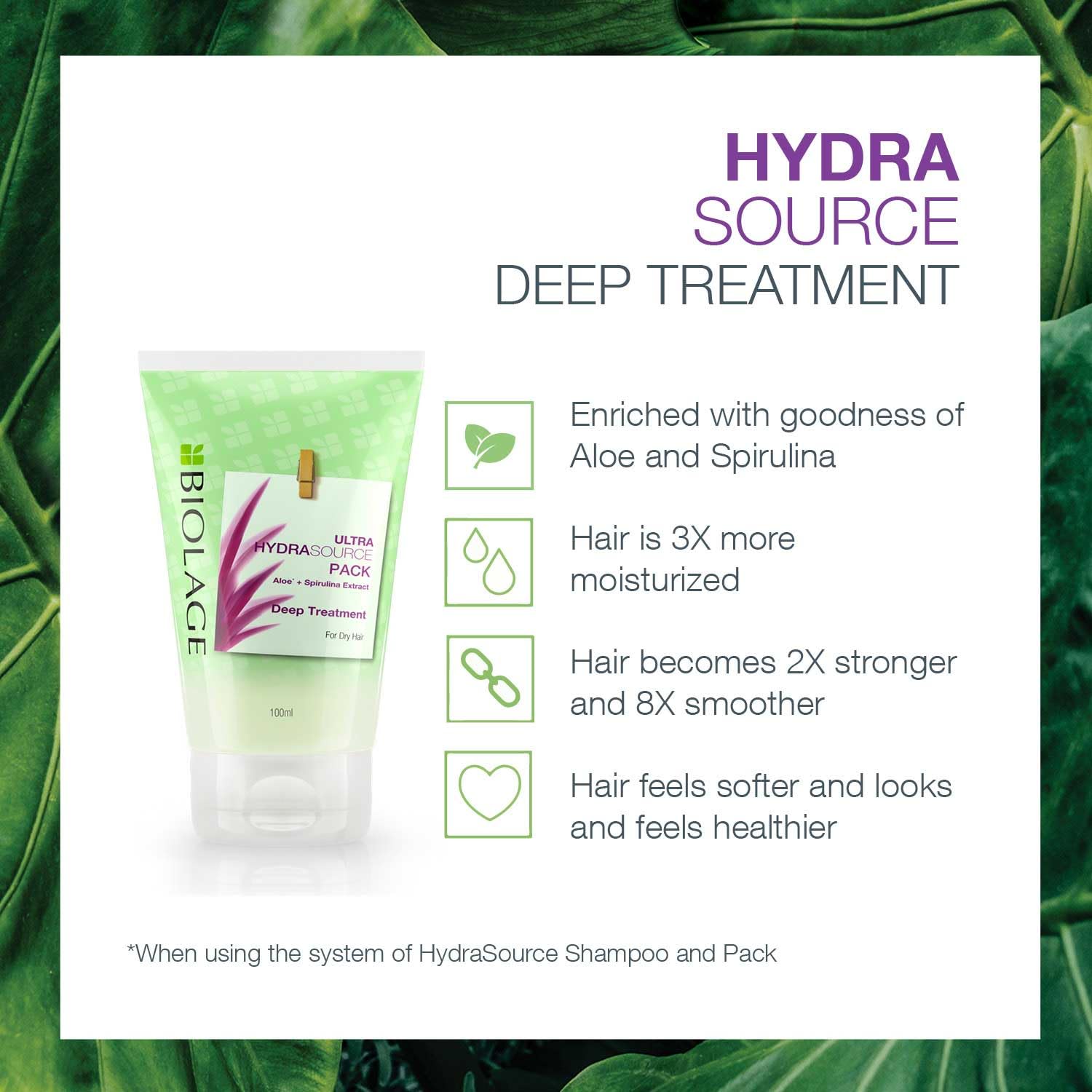Matrix Biolage Ultra HydraSource Deep Treatment Pack for Dry Hair - 100 ml image 4