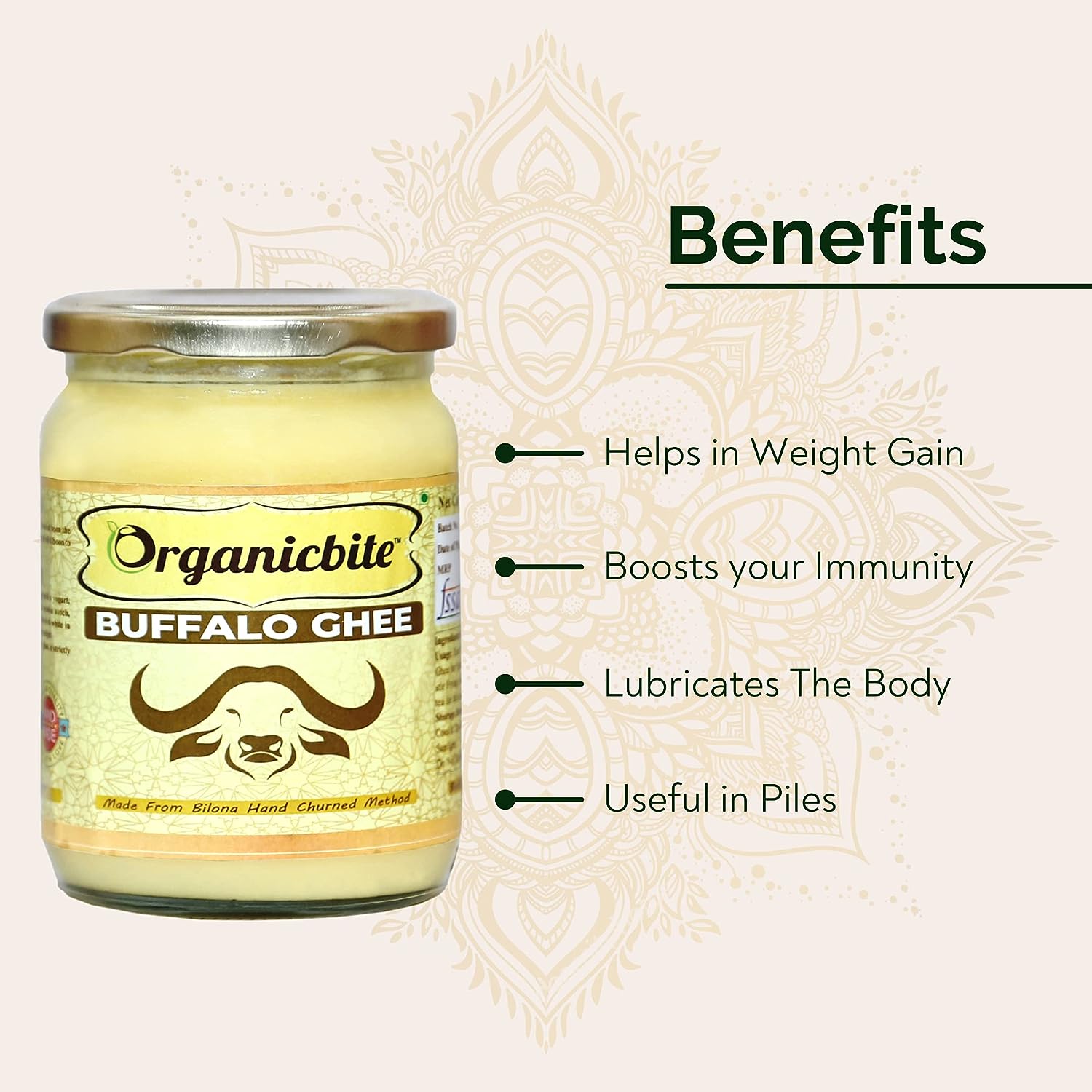 Organicbite Buffalo Ghee - 500 ml image 4