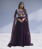 Faux Blooming with Sequins Embroidered work Anarkali Gown Long Dress image 4
