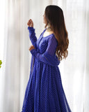 Full Stitched Heavy Pure Faux Georgett  Kurti Pant Dupatta image 4