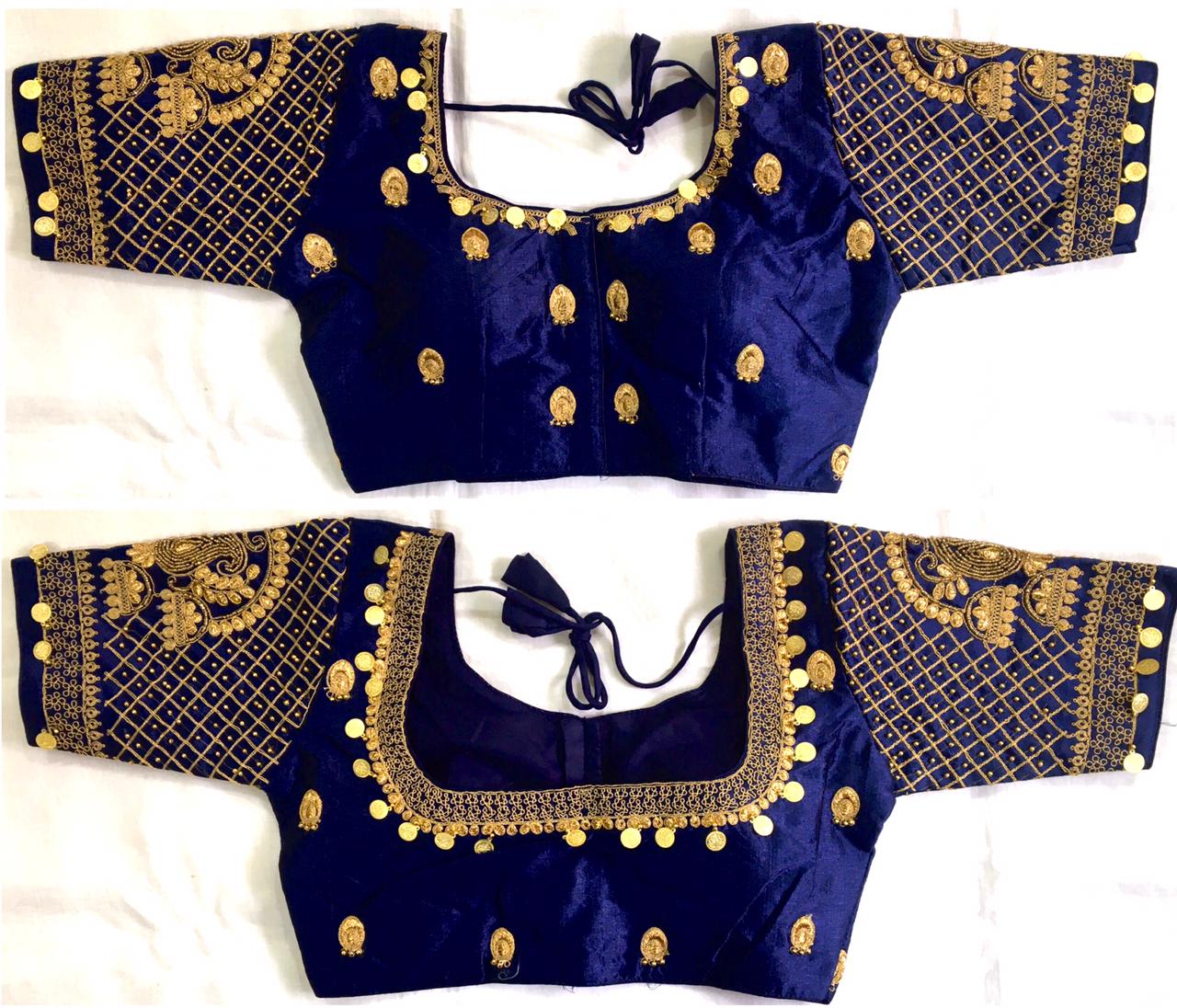 Fancy Phantom Silk Wedding Wear Blouse Latest Designer Choli Top image 2