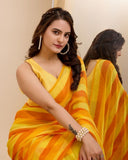 Georgette One Minute Ready To Wear Saree With Blouse image 4