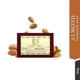 Khadi Natural Almond Soap, 125g Herbal Bathing Bar Natural Soap with Essential Oils  Restores moisture contentSuitable for All Skin Types image 4