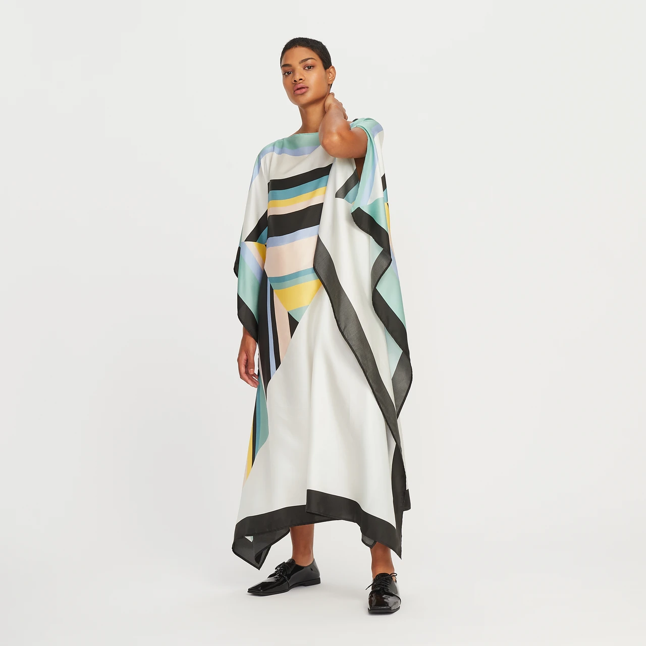 Soft Silk Crepe Kaftan, Beach Wear Caftan image 4