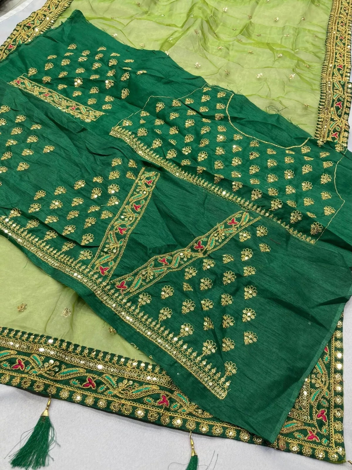 Royal Soft Organza With Heavy Embroidery Work Saree & Blouse image 4