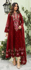 Faux Georgette Embroidery Work Salwar Kameez With Dupatta image 1