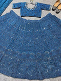 Heavy Silk Embroidery Work Lehenga Blouse With Dupatta image 4