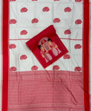 Soft Lichi Silk Saree With Blouse image 4