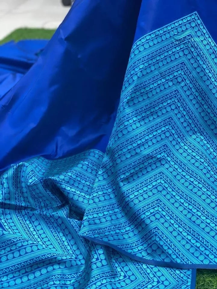 Soft Lichi Silk Jacquard Work Saree image 7
