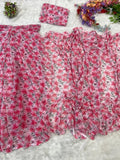 Premium Georgette Ready To Wear Saree With Blouse image 5