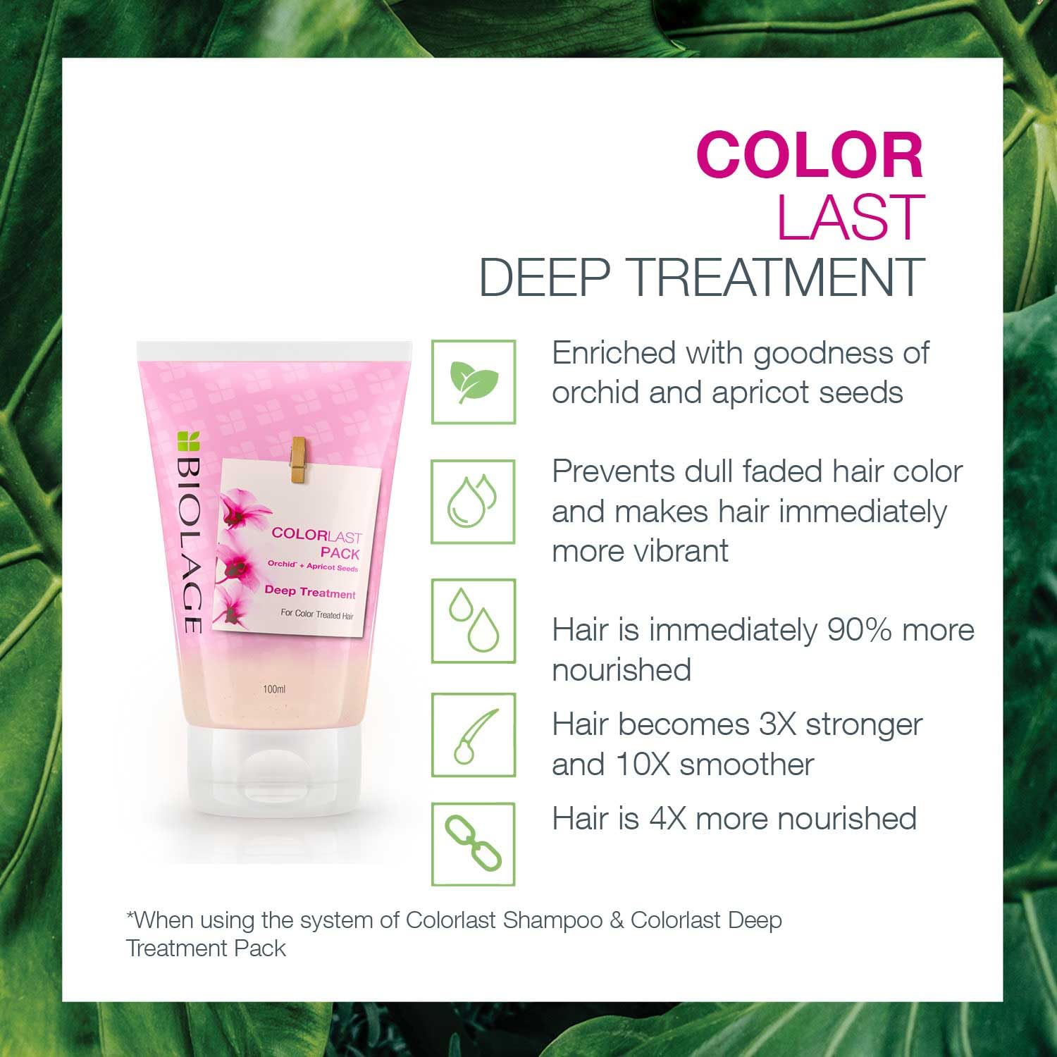 Matrix Biolage ColorLast Deep Treatment Pack for Color Treated Hair - 100 ml image 4