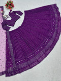 Faux Georgette With Embroidery Sequence Work Lehenga Choli With Dupatta image 4