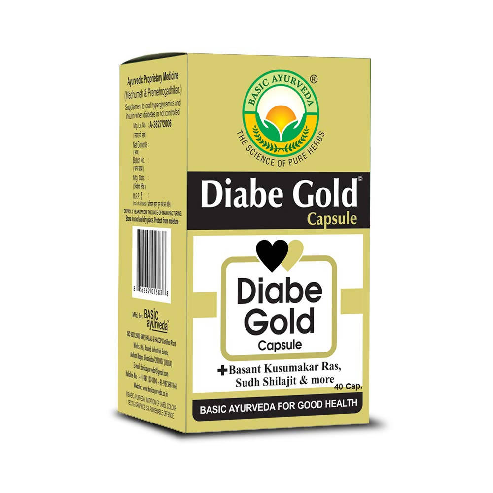 Basic Ayurveda Diabe Gold Capsules -40 Capsules image 4