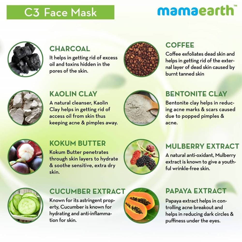 Mamaearth C3 Face Mask For Healthy & Glowing Skin - 100 ml image 4