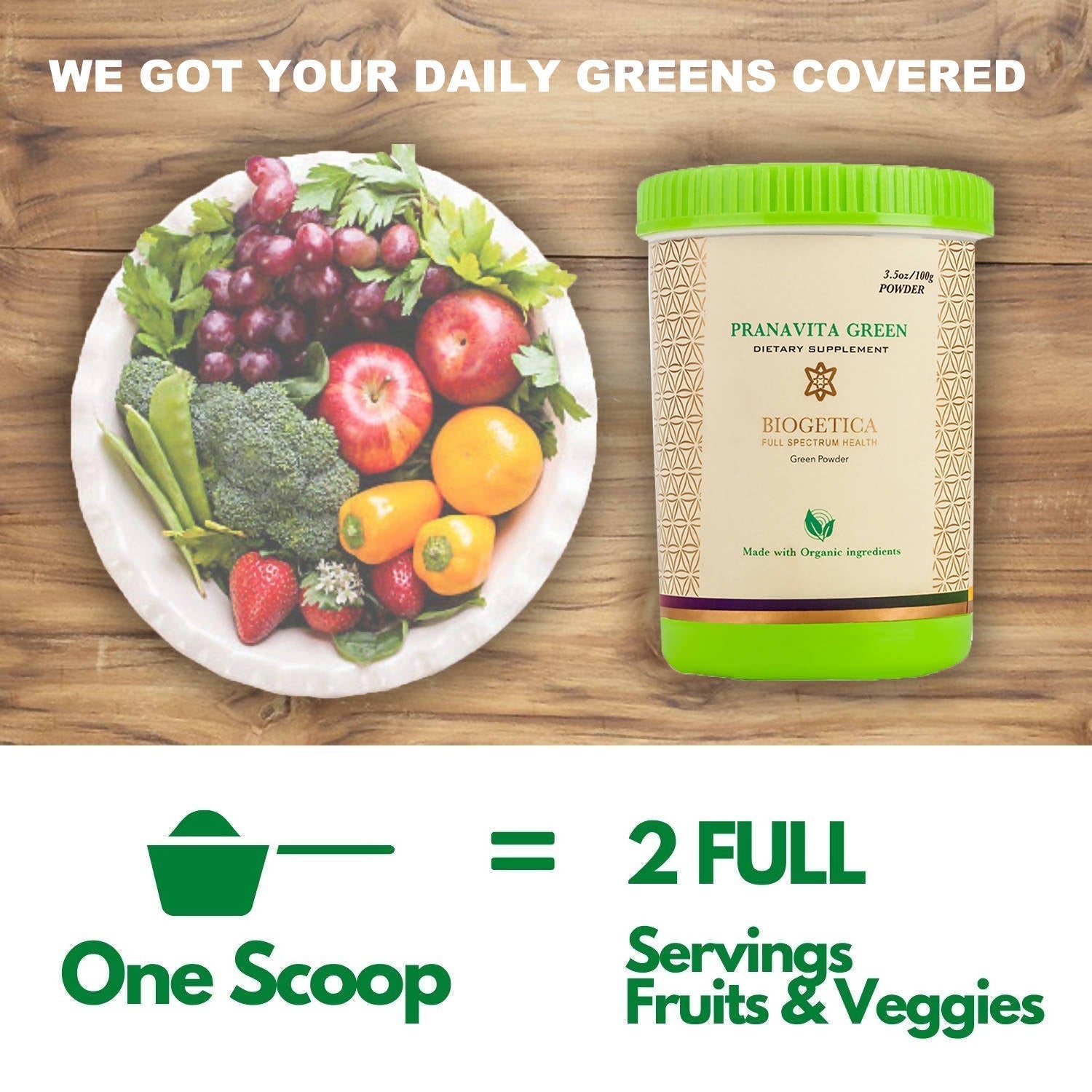 Biogetica Pranavita Green (Super Green Food) image 2