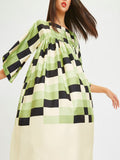 Checked Printed Women Short Maxi Top Party Wear Dress J5756 image 5