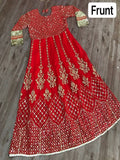 Georgette With Embroidery Sequence Zari Design Work Bridal Gown 13-MA5 image 2