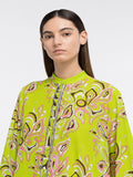 Front Open Button Style Printed French Moss Long / Short Sleeves Top Dress J5685 image 4