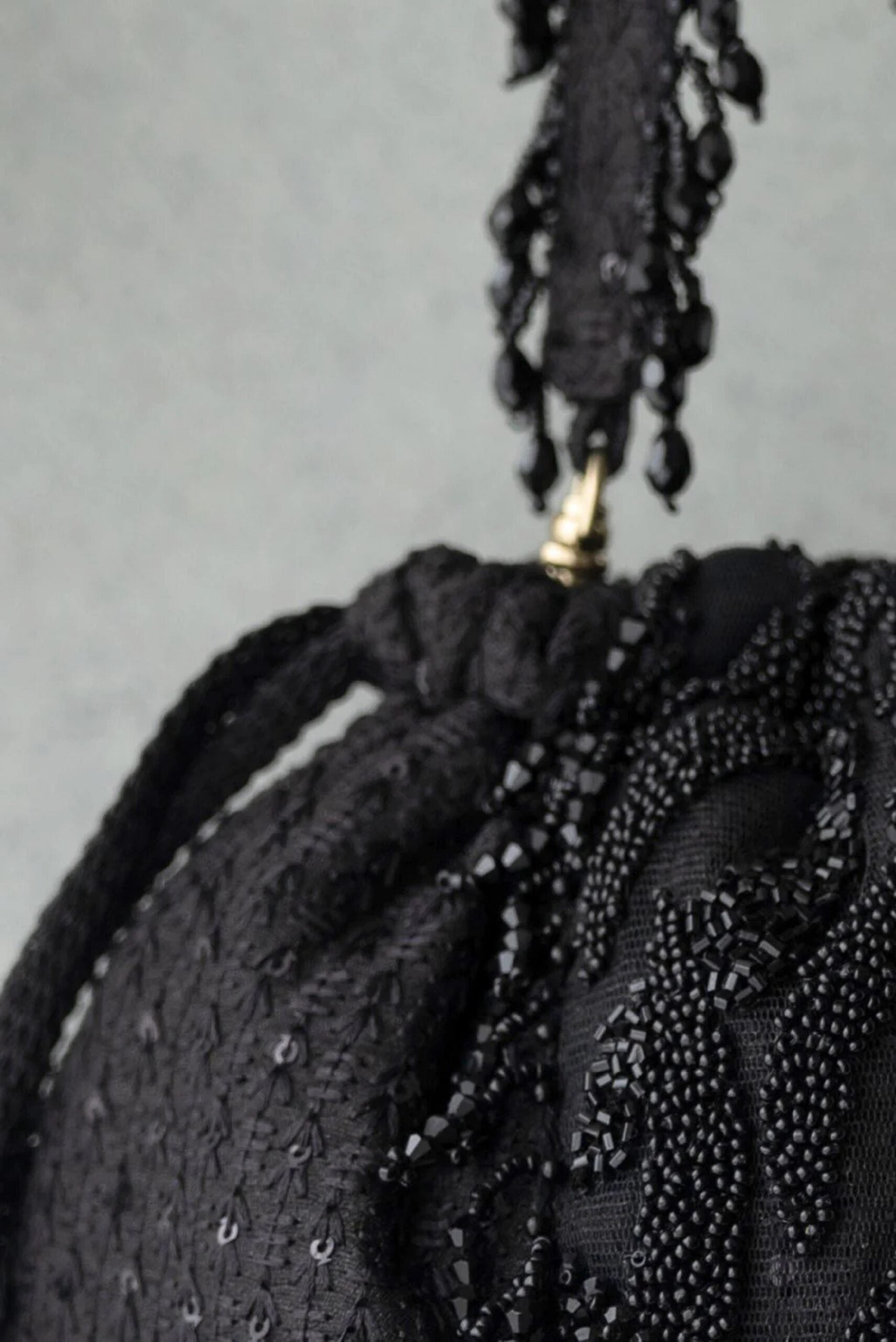 Black Indian Handmade Women's Embroidered Clutch Purse, Potli Bag Pouch image 2