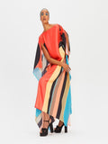 Women Printed Fancy Soft Satin Silk Kaftan J5628 image 5