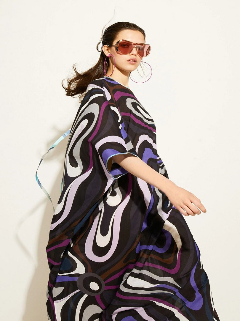 Festive Wear Lewish Cotton Kaftan Loose Fit Caftan Dress J5698 image 5