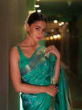 Soft Lichi Silk Rich Pallu & Jacquard Work Saree image 5