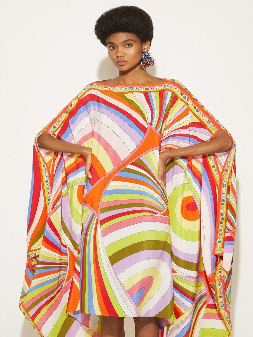 Korean BSY Circular Printed Short Kaftan Top J5720 image 5