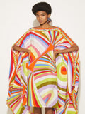 Korean BSY Circular Printed Short Kaftan Top J5720 image 5