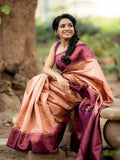 Women's Jacquard Work Soft Lichi Silk Saree With Blouse 11-KP10 image 6
