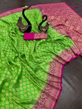 Pure Soft Khadi Georgette Silk Women Saree image 6