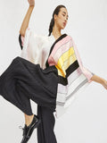 Soft Satin Silk Printed Kaftan Top With Crush Pant Co-ord Sets J5640 image 5