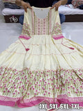 Women's Traditional Cotton Kurti Ethnic Long Gown Kurta Western Dress AD image 3