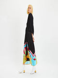 V-Neck Belt Style Black Chelsea Georgette Kaftan J5652 image 5