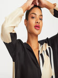 Women Printed Long Sleeves French Crepe Kaftan Kurti Top J5711 image 5