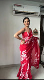 Ready To Wear Pure Soft Georgette Silk Saree With Blouse image 6