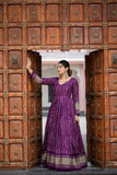 Gaji Silk With Bandhej Print Long Anarkali Gown Dresses image 3