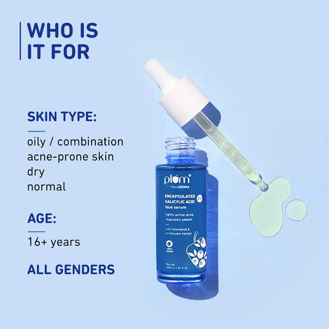 Plum 2% Encapsulated Salicylic Acid Face Serum | Fights Active Acne | Controls Oil :- 10 ml image 8