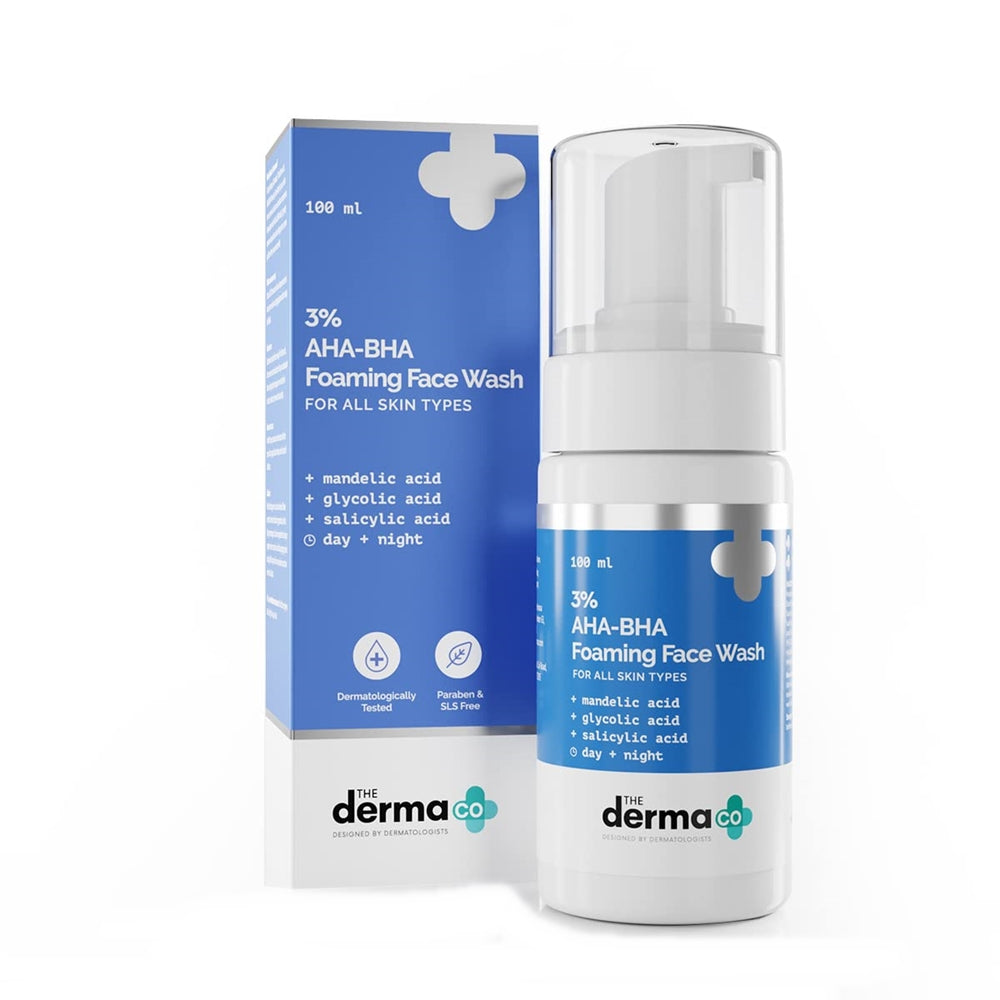 The Derma Co 3% AHA-BHA Foaming Face Wash - 100 ml image 1