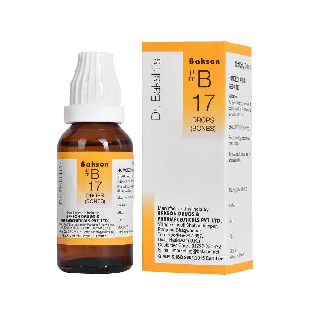 Bakson Homoeopathic B17 Bones Drops (30ml) image 1