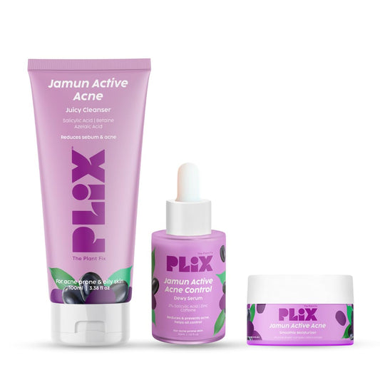 PLIX Jamun Cleanser and Serum Combo With Smoothie Moisturizer (100ml + 30ml + 50g) image 1