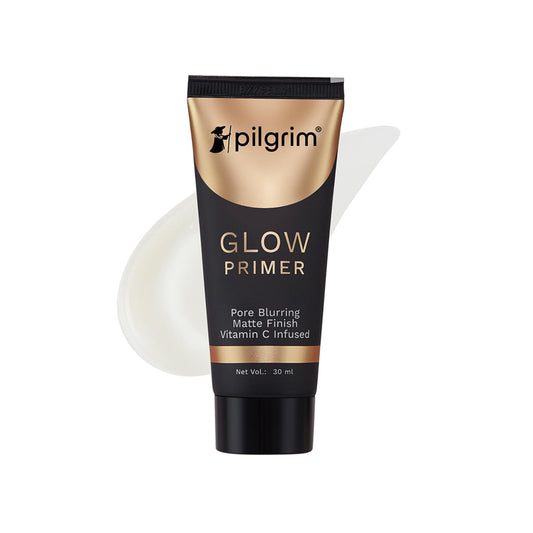 Pilgrim Glow Primer Lightweight Gel Based Velvety Matte Finish, Blurs Pores, Vit C+E Infused -30ml image 1