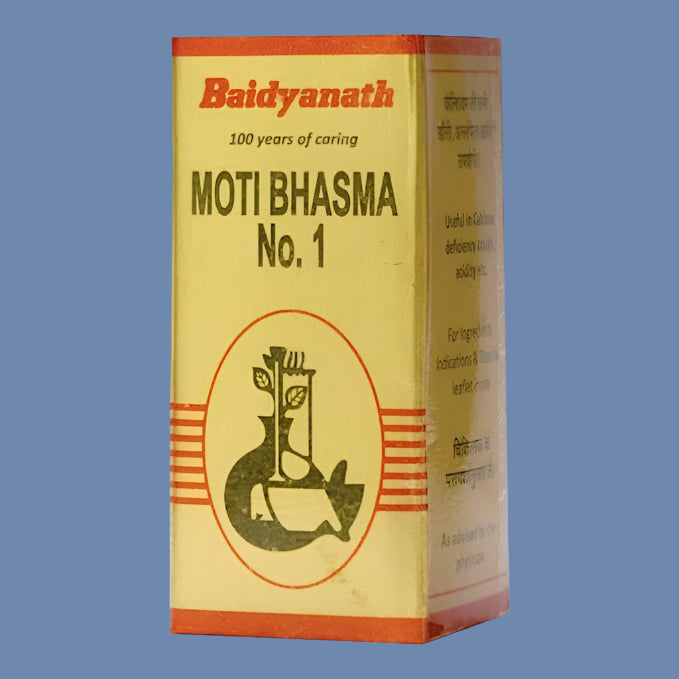 Baidyanath (Nagpur) Moti Bhasma No. 1 – 1g | Ayurvedic Wellness Supplement image 1