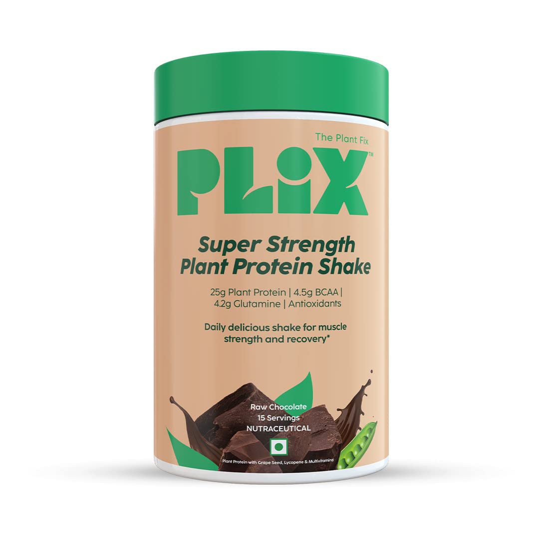 Plix Strength 25G Plant Protein Powder - Premium Plant-Based Protein for Fitness & Wellness, 500g image 4