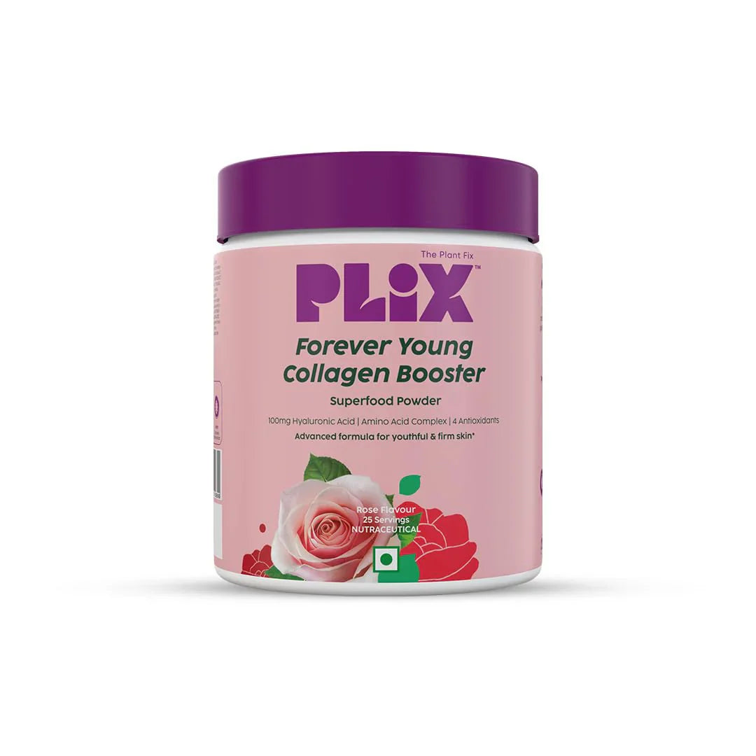 PLIX The Plant Fix Wholefood Collagen Builder Powder for Skin - Rose -200 gm image 1