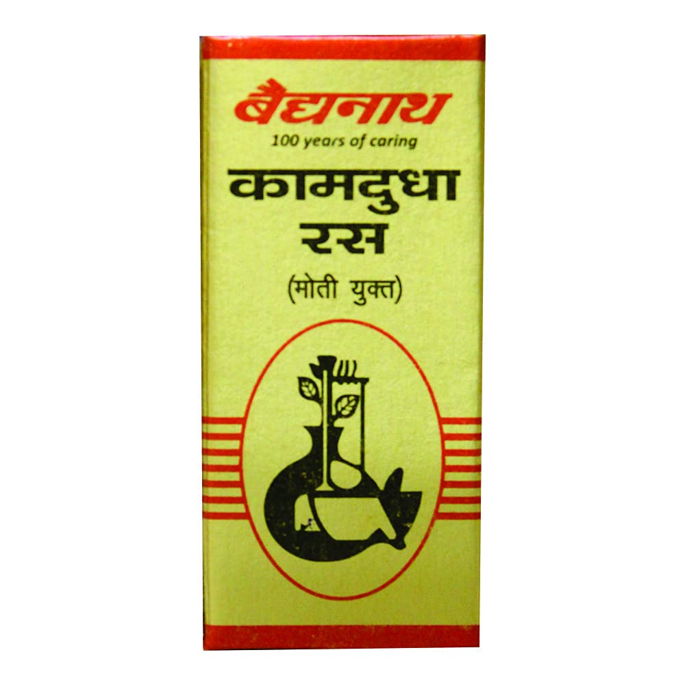 Baidyanath Jhansi Kamdudha Ras with Moti Yukta -25 tabs image 1