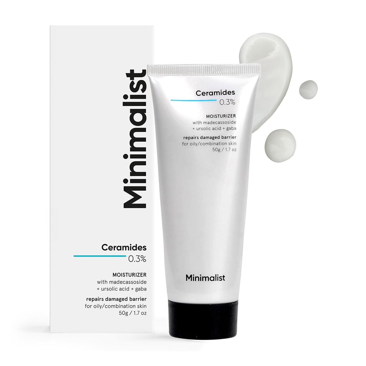 Minimalist 0.3% Ceramide Face Moisturizer For Barrier Repair & Deep Moisturization | Daily Repairing Face Moisturizing Cream | For Oily - Combination Skin | 50g image 1
