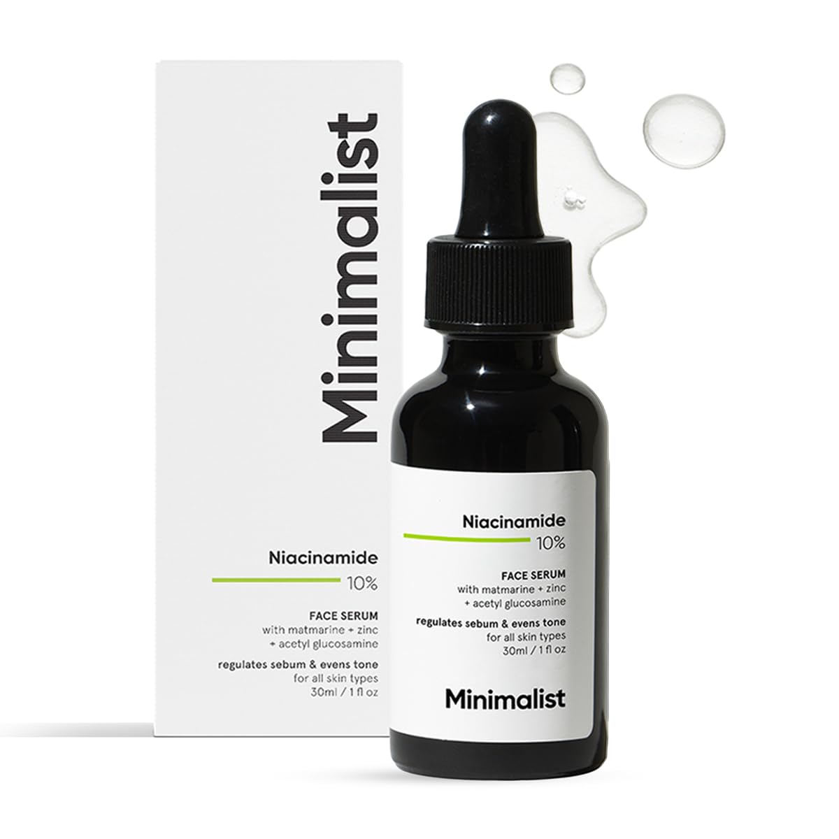 Minimalist Oil Control & Anti-Acne 10%  Niacinamide Face Serum with Zinc |-30ml image 1