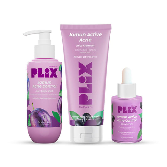 PLIX  Jamun Cleanser-100ml, Body Wash-236ml and Serum-30ml Combo image 1